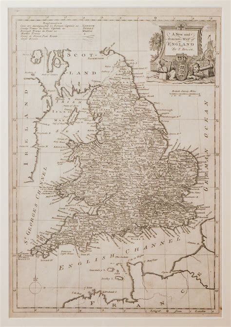 Antique Map of England - by T Bowen, circa 1770's – The Witch Ball