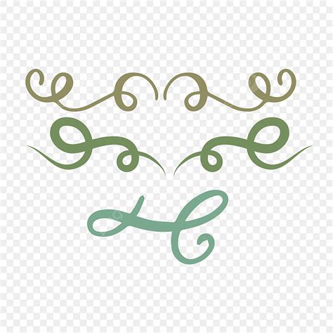 Elemento Decorativo De Línea Curva Verde Svg PNG dibujos Svg Elemento