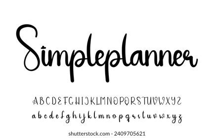 Signature Font Calligraphy Logotype Script Brush Stock Vector (Royalty ...