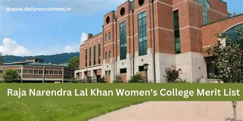 Raja Narendra Lal Khan Women S College Merit List 2024 25 Link