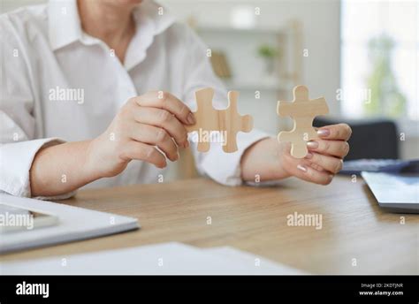 Business People Connecting Puzzle Pieces Hi Res Stock Photography And