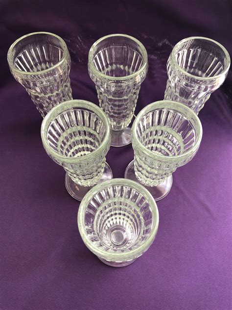 Vintage Set Of 6 Glass Dessert Cups Not Perfect Etsy