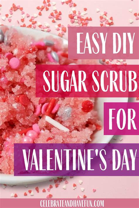 Valentines Day Easy Diy Sugar Scrub Violet Scented Celebrate And