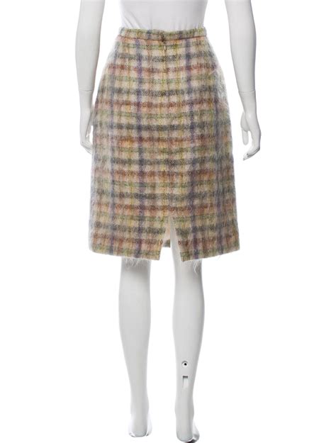 Valentino Plaid Knee Length Skirt Clothing Val66178 The Realreal