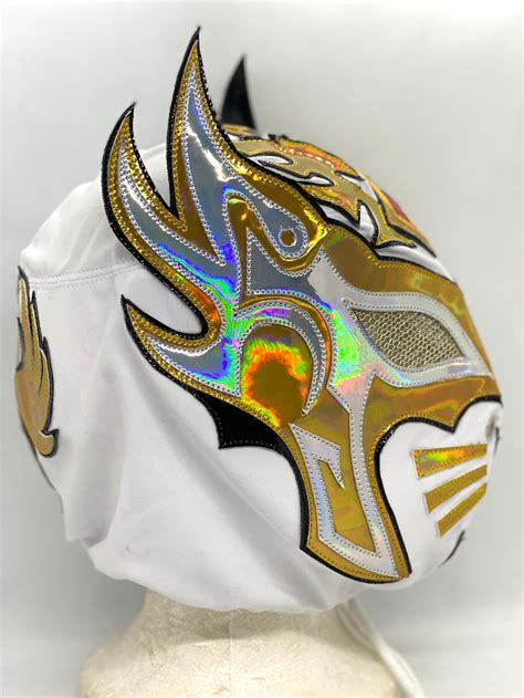 White Lucha Libre Mask Luchador Mascara Wrestling Adult Hand Etsy