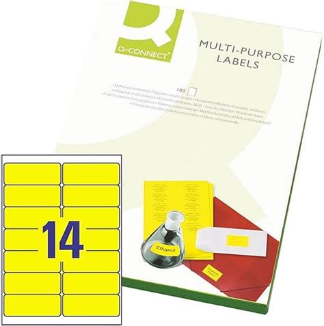 Q Connect KF01134 Multi Purpose Label 99 1x38mm 1 14 Per A4 Sheet Pack