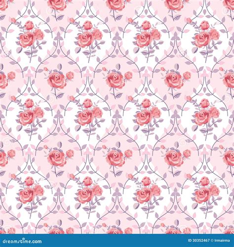 Vintage Pink Roses Wallpaper