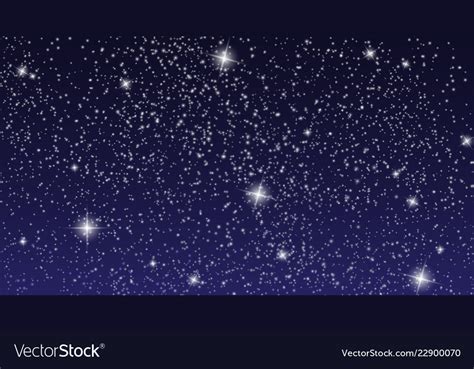 Realistic starry sky with bright stars Royalty Free Vector