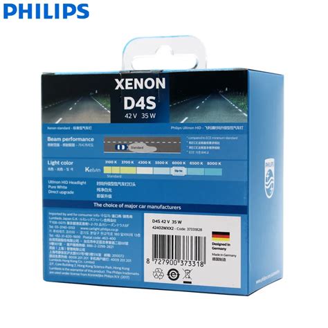 Philips Ultinon Hid D4s 42402wxx2 35w 6000k Cool White Light Xenon Hid