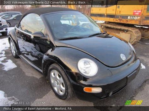 Black 2003 Volkswagen New Beetle Gls Convertible Black Interior