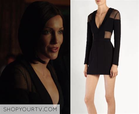 Arrow Season 6 Episode 4 Laurel S Sheer Panel Dress Shop Your Tv