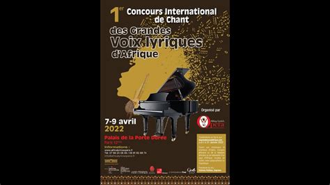 1er Concours International De Chant Des Grandes Voix Lyriques D Afrique