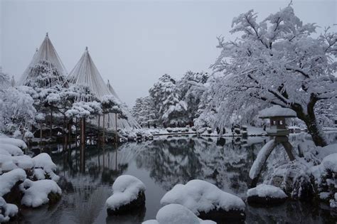 Kenrokuen Garden In January Japan Kanazawa Outdoor