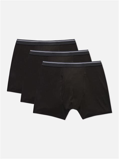 Men's Black 3-Pack Essential Boxer Briefs | Primark