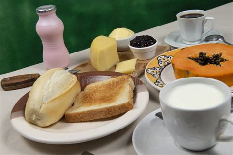 Typical Brazilian Breakfast Stock Photo Image Of Meal Glass