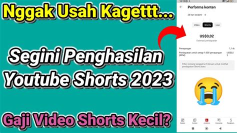 Nggak Usah Kaget Segini Penghasilan Youtube Shorts Info Gaji