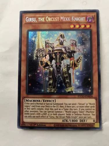 Girsu The Orcust Mekk knight Secret Rare Yugioh Cuotas sin interés