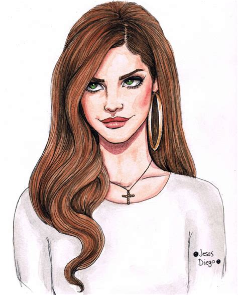 Lana Del Rey Artwork Portrait Drawing Painting By Jesus Diego Lana