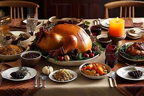 Premium AI Image | Thanksgiving table