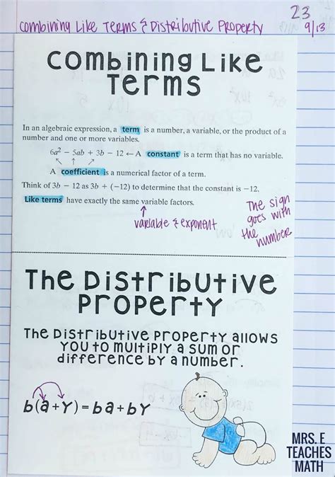 Distributive Property Algebra 1