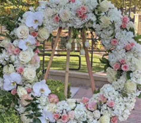 Dainty Orchid Rose Wreath Laguna Hills Ca Funeral Home Cremation