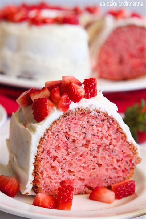 Eat Cake For Dinner Strawberry Poppy Seed Bundt Cake