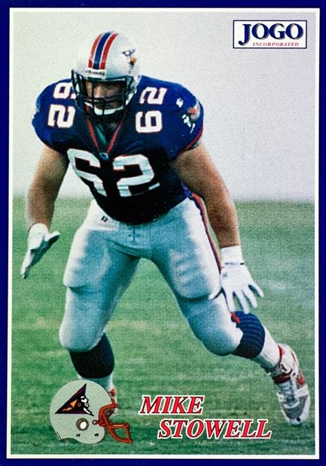 Cfl Us Trading Card Mike Stowell Shreveport Pirates 1995 Rcfl