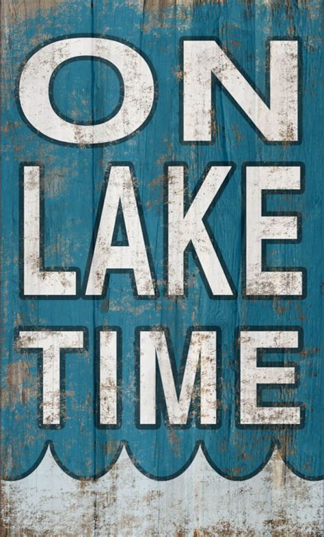 Wooden on Lake Time Sign Lake Decor Lake Plaques Lakehouse - Etsy