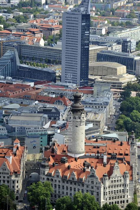 Luftaufnahme Leipzig Das Neue Rathaus In Leipzig Sachsen