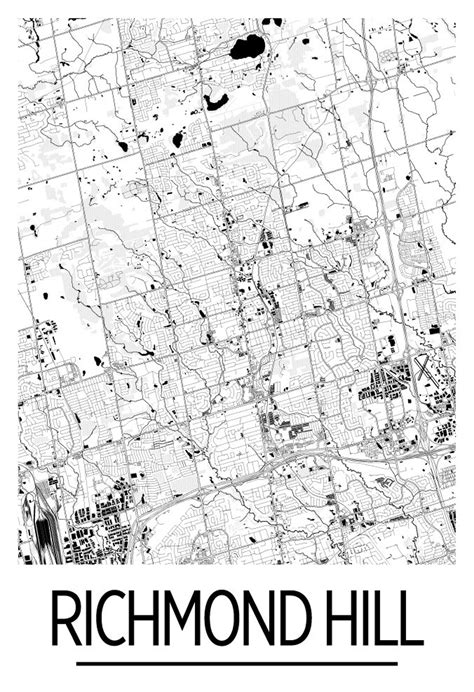 Richmond Hill Ontario Map Poster Ontario Map Print Art - Etsy