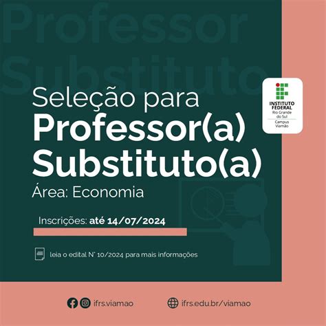 Inscrições para professor substituto na área de Economia abertas até 14