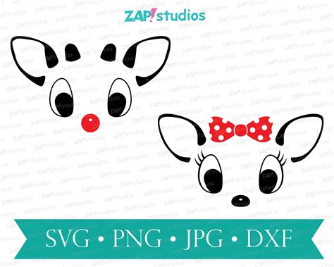 Rudolph The Red Nosed Reindeer Svg Rudolph Face Png Clarice Etsy Australia