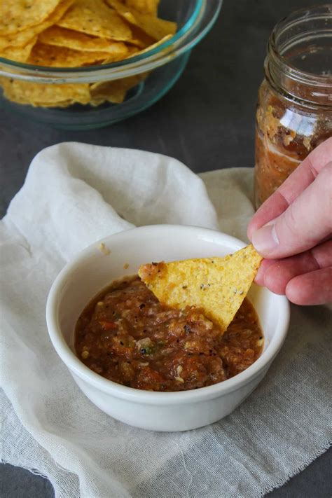 Homemade Fire Roasted Salsa • The Candid Cooks