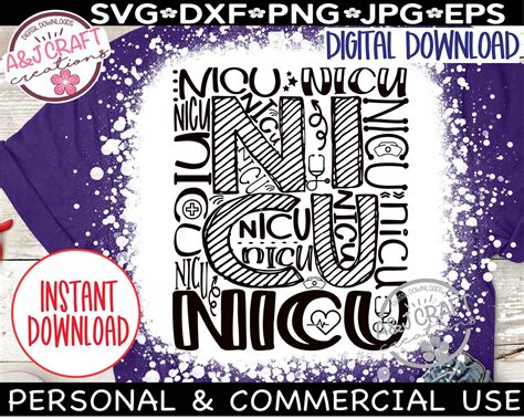 NICU SVG, Nurse Typography Svg, NICU Nurse Svg, Nicu Squad Shirt ...