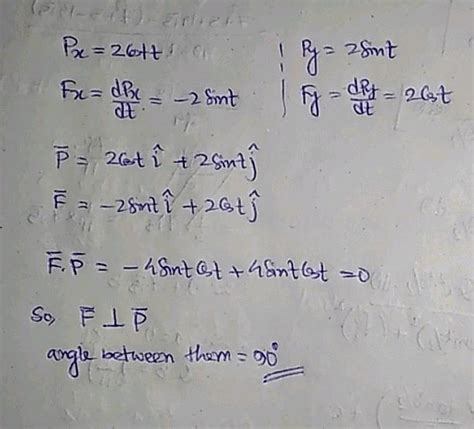 A Particle Moves In The Xy Plane Under The Action Of A Force F Such