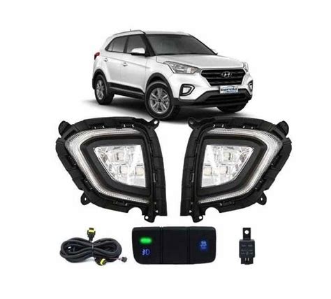 Kit Farol De Milha Neblina Hyundai Creta Action 2020 2024 Curto Alcance