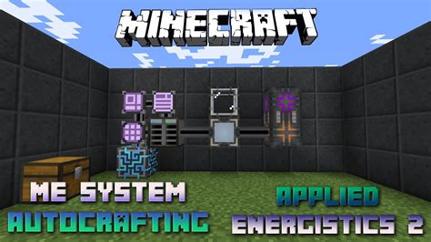 Me System Autocrafting Minecraft Applied Energistics Tutorial