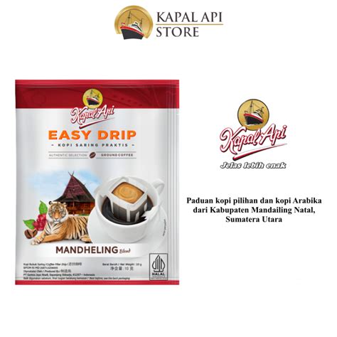 KAPAL API Drip Mandheling Blend Folding Box 5 X 10 Gr Kapal Api