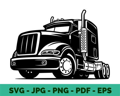 Semi Truck Svg Semi Trucks Svg Semi Truck Png Semi Trailer Truck Svg Us