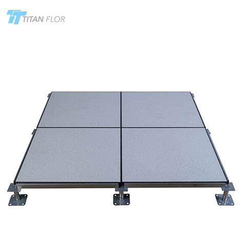 Telecom Room Standard Steel Cement Raised Flooring System Antistatic