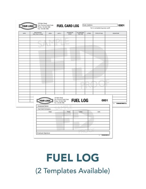 Fuel Log Sheet Printable