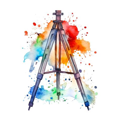 Premium AI Image Specialized Tripod Scientific Tool Square Illustration