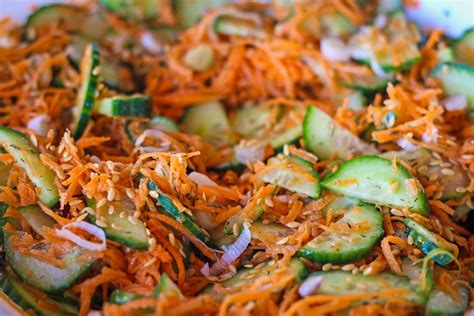 Carrot And Cucumber Salad Fresh Crispy And Crunchy Making Salads