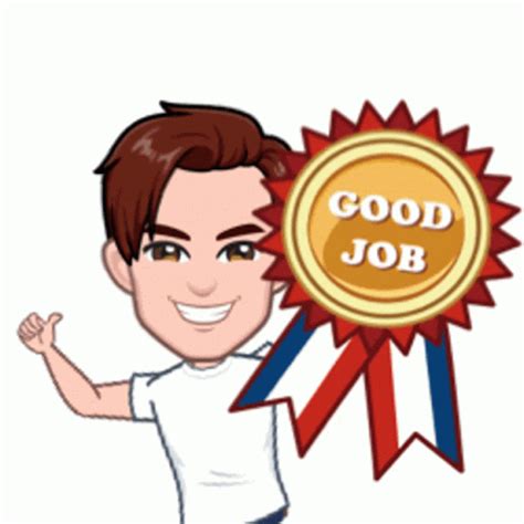 Animated Guy Good Job Medal GIF | GIFDB.com