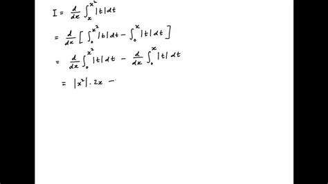 Find The Derivative With Respect To X Of The Following Integral Youtube