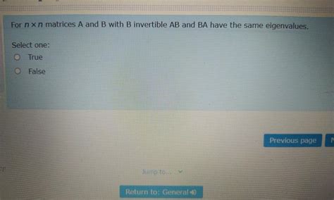 Solved For Nxn Matrices A And B With B Invertible Ab And Ba