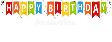 Happy Birthday Banner - Colorful Vector Illustration Stock Vector ...