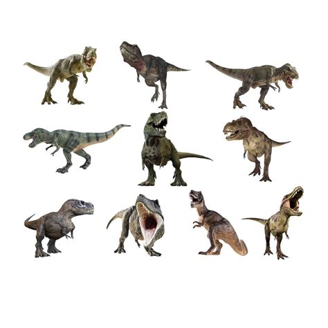 10 x T - REX Dinosaur Overlays, Separate PNG Files. - FilterGrade