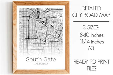 South Gate California City Map Graphic By Svgexpress · Creative Fabrica