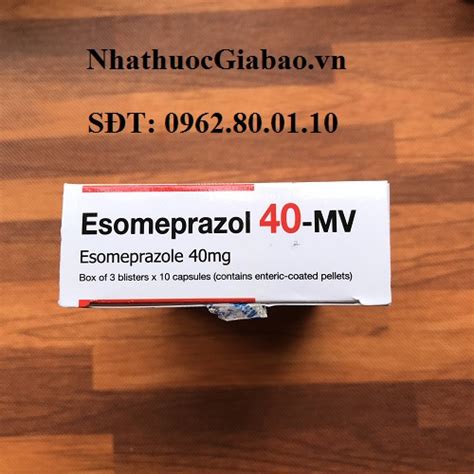 Thuốc Esomeprazol 40 Mv Nhà Thuốc Gia Bảo Đặt Mua 0962 80 01 10